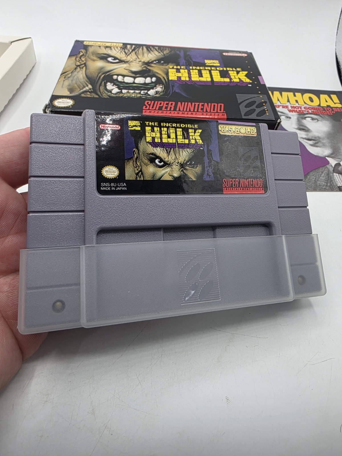 The Incredible Hulk Super Nintendo SNES Fully Complete CIB Tested Works Rare