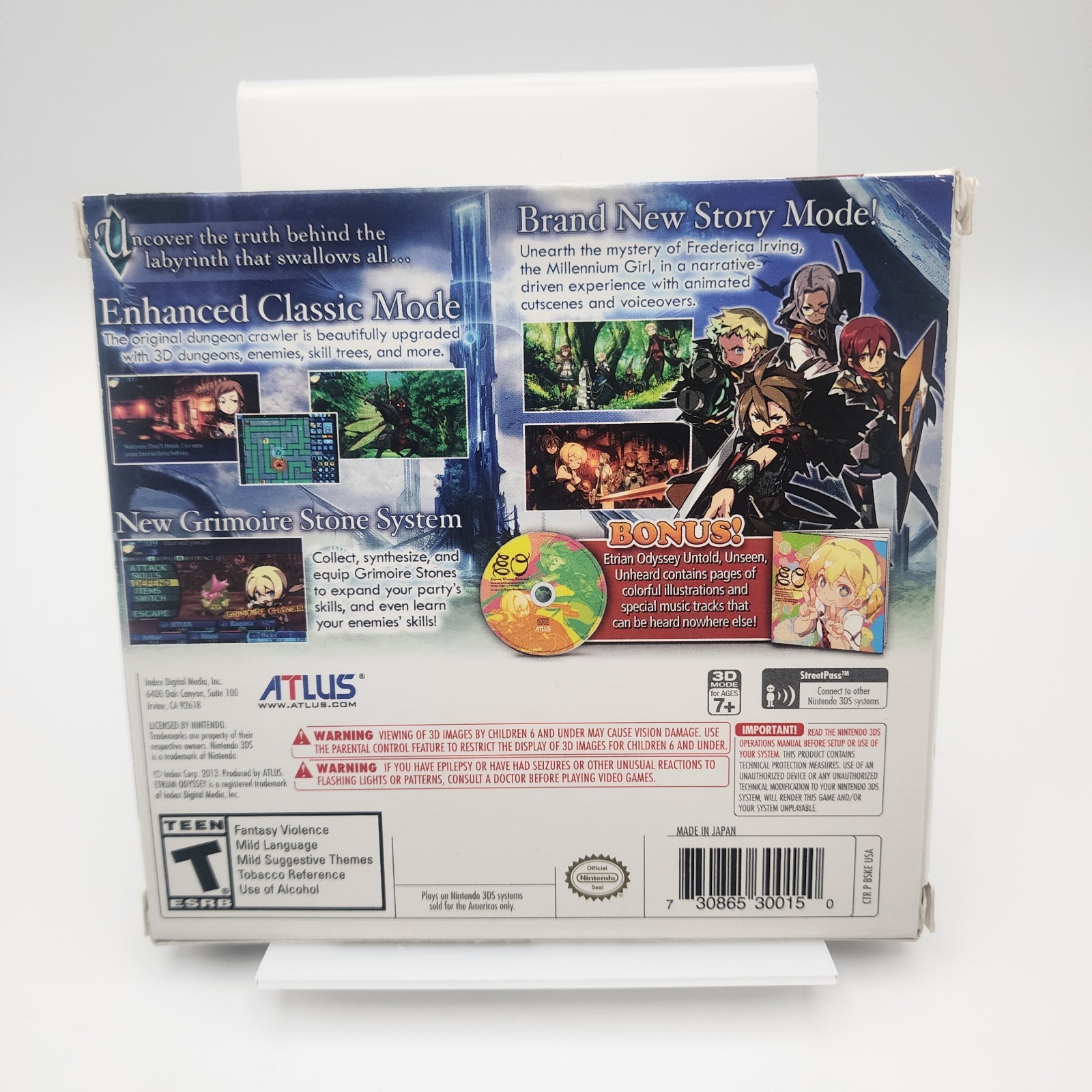 Etrian Odyssey Untold: The Millennium Girl Launch Edition 3DS W/ Music CD