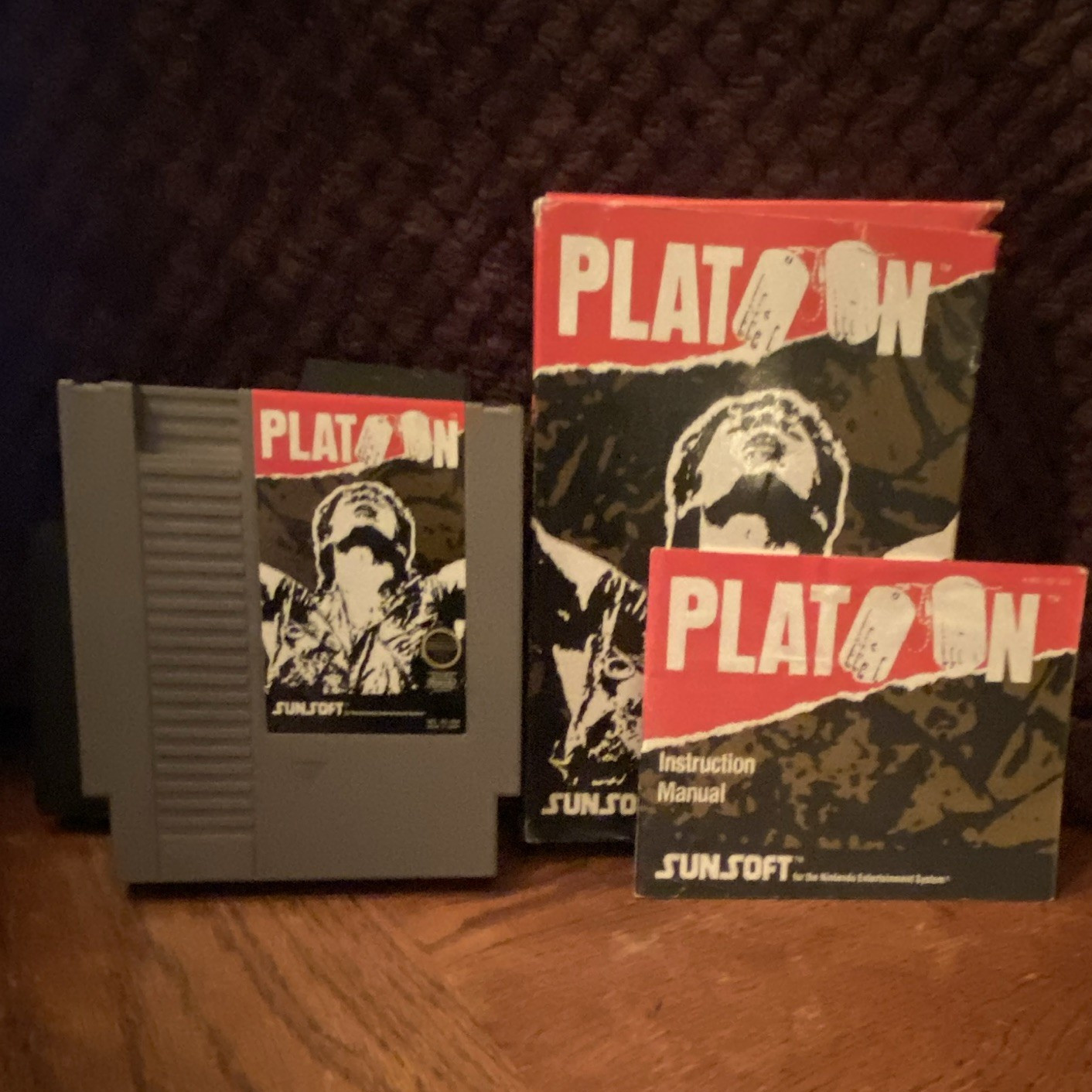 Sunsoft Platoon Shooter (NES) Game Cartridge w/ Box & Manual Included NINTENDO