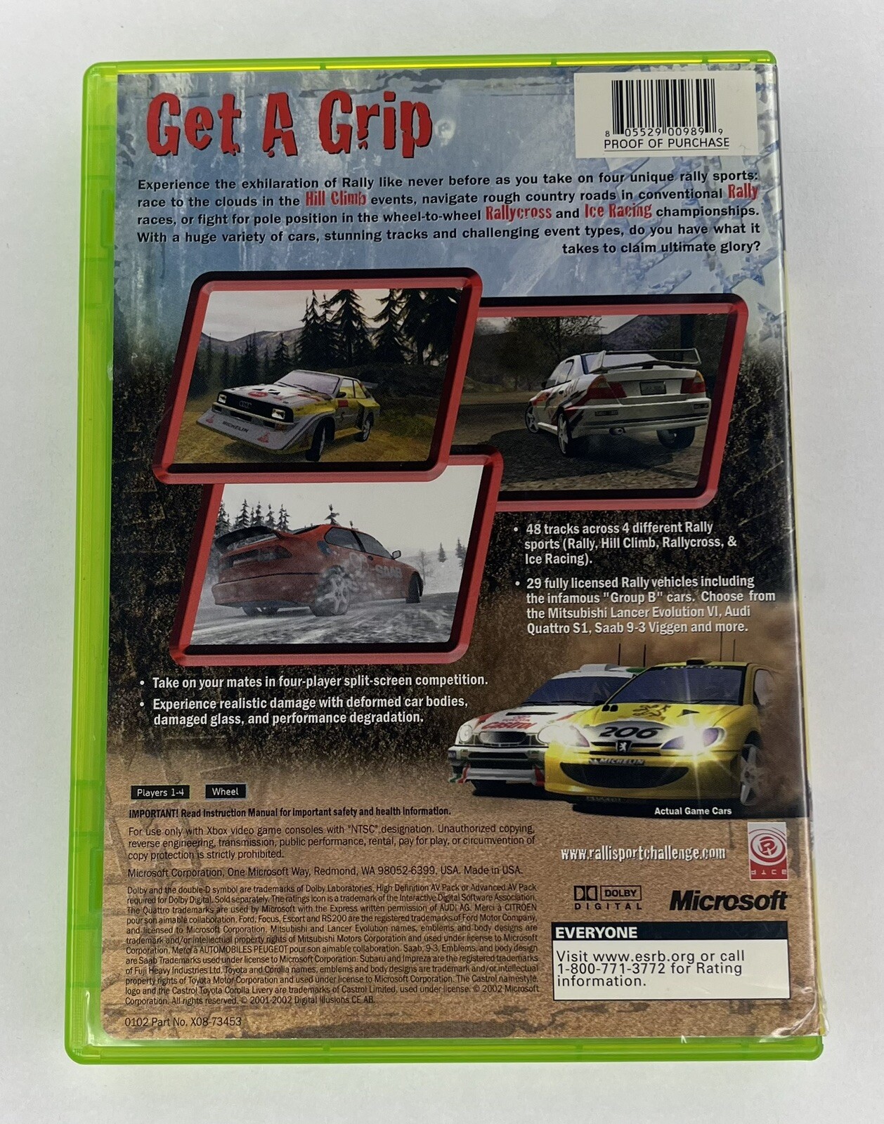 RalliSport Challenge Xbox Video Game Manual Not Included