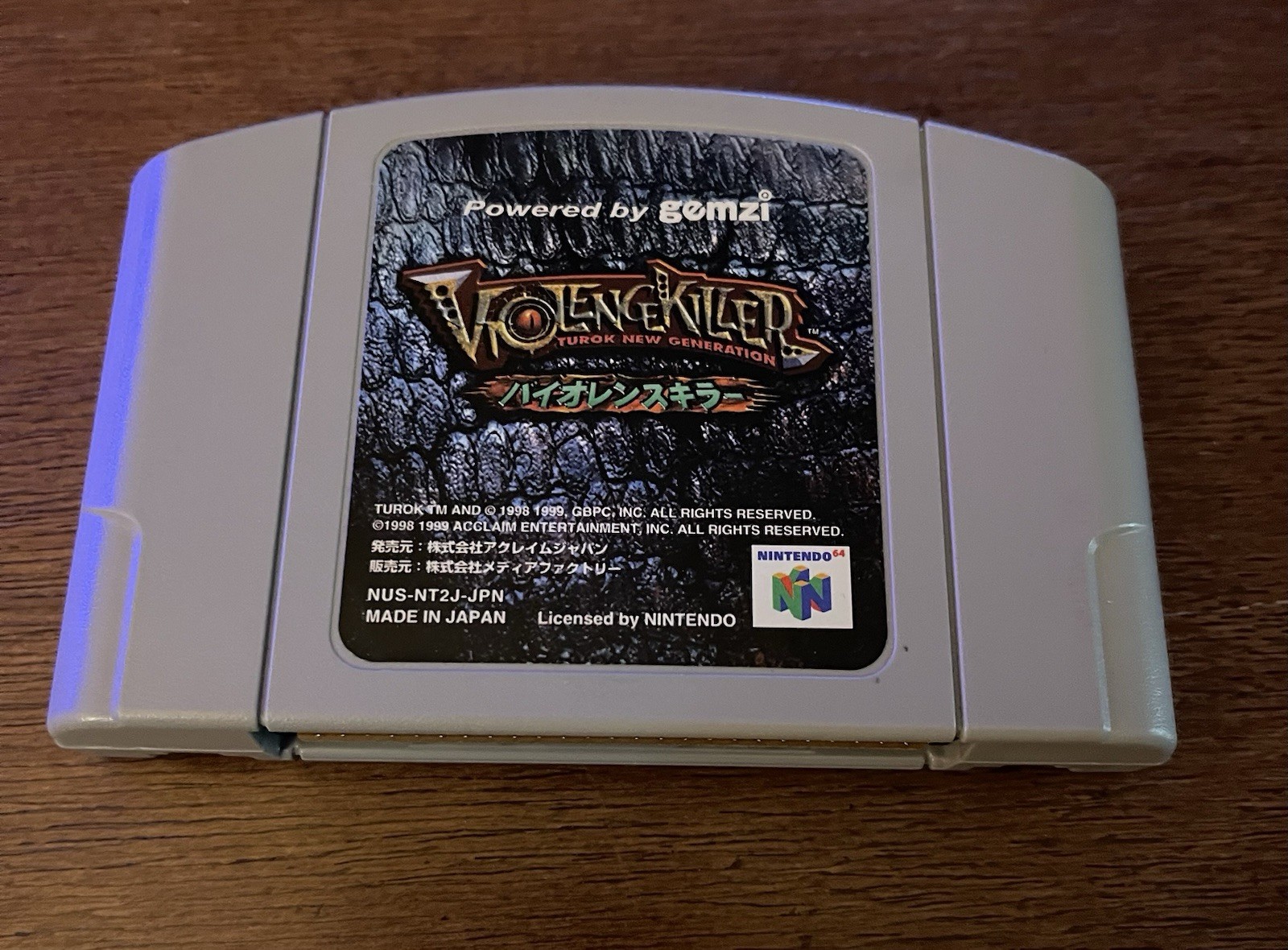 Violence Killer (Turok 2) Cartridge Only Nintendo 64 N64 Japanese Import Working