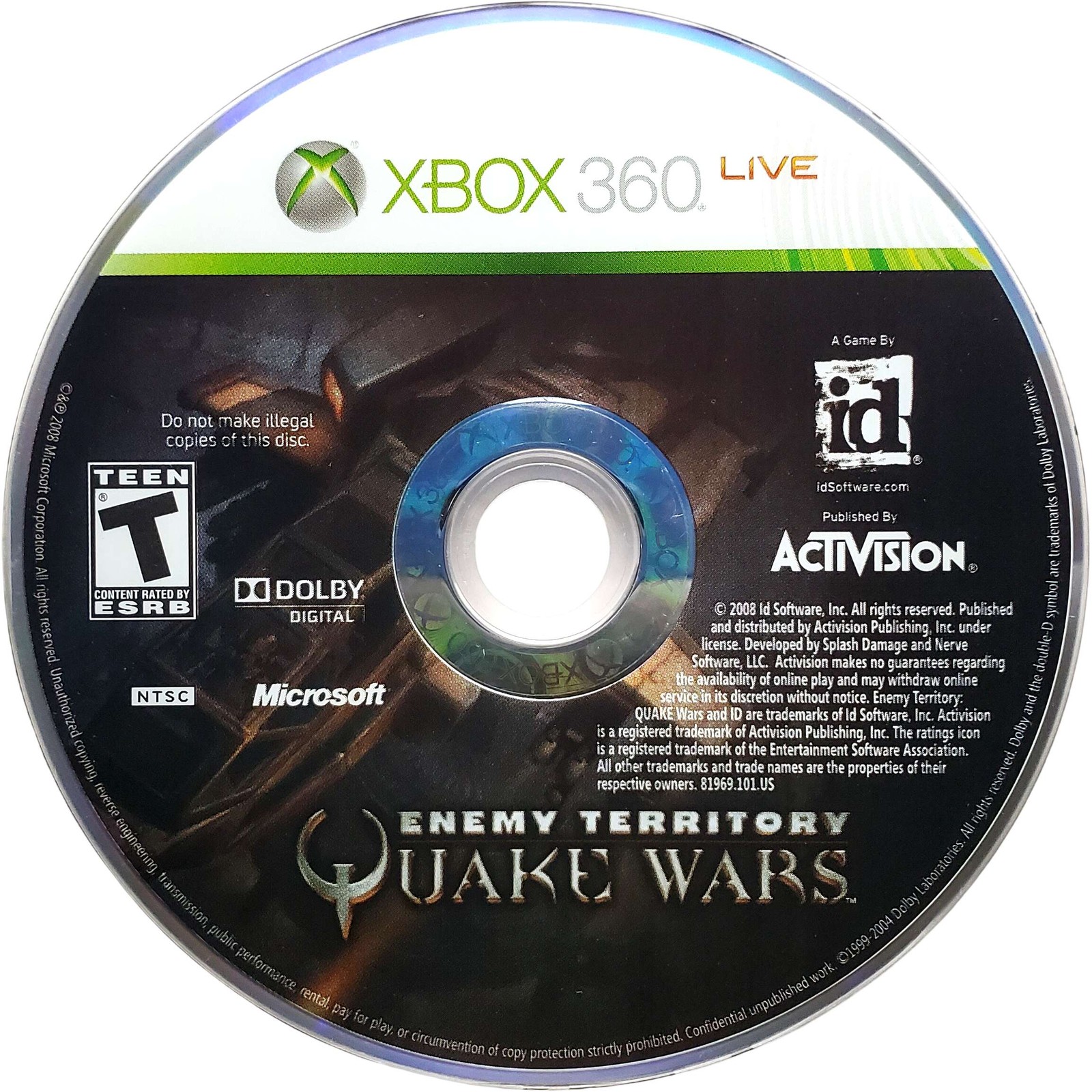 Enemy Territory Quake Wars – Microsoft Xbox 360 Pristine Tested 1Y Guarantee