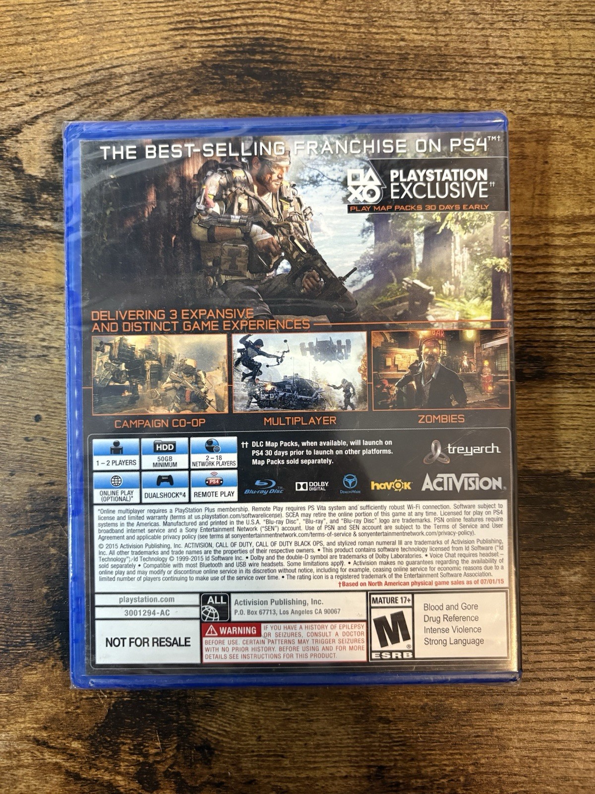 Call of Duty: Black Ops III Sony PlayStation 4 New Sealed