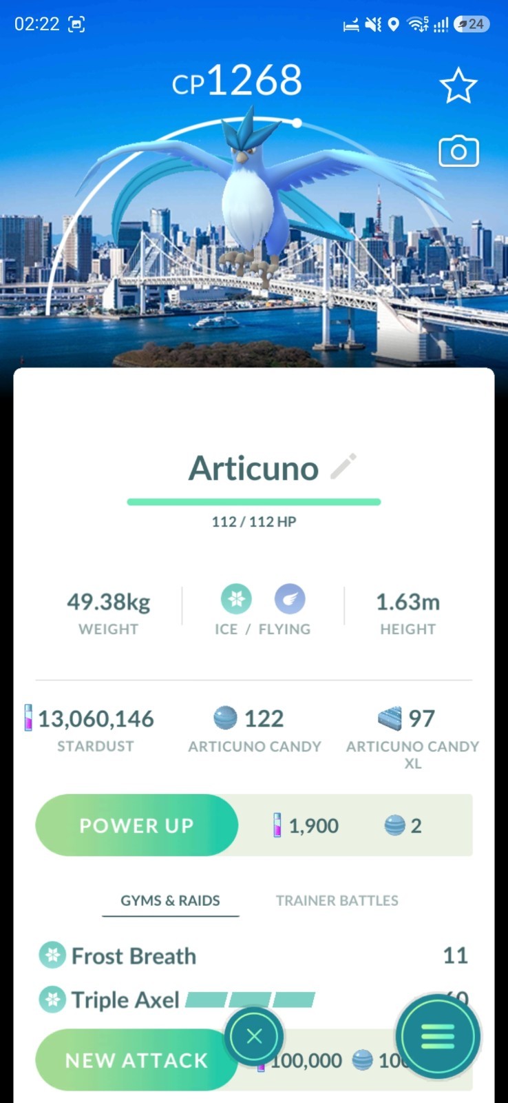 Articuno ( Great League ) ( Tokyo GO Fest Background✨️ ) Pokémon Trade✨️ GO