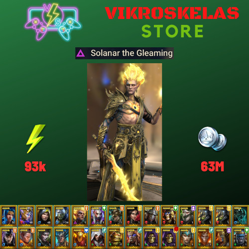Raid Shadow Legends | Starter acc with Solanar : 93k energy / 29 Legendary hero