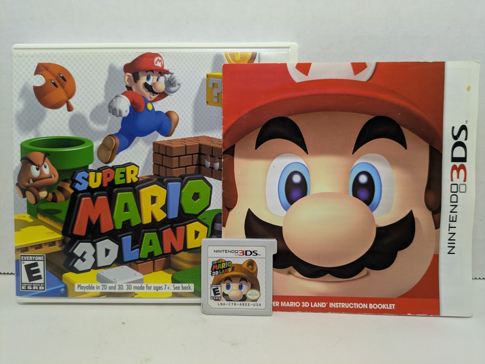 Super Mario 3D Land (Nintendo 3DS, 2011) W/ Manual Tested Working