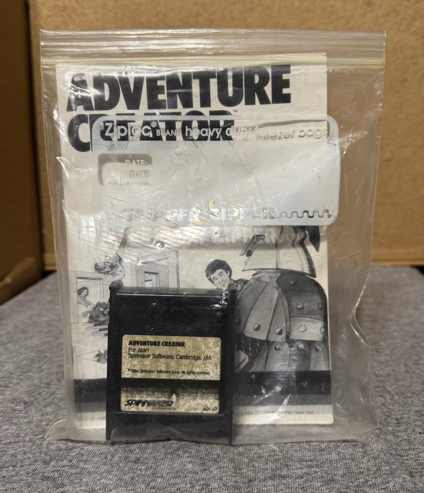 Spinnaker ADVENTURE CREATOR for Atari 800, 400, XL, XE-Cartridge/Manual Tested