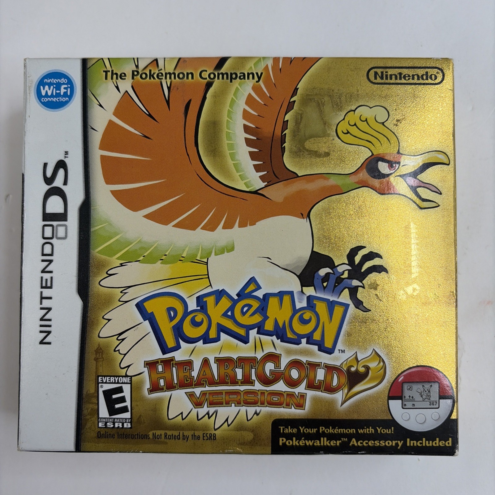 NICE Pokemon Heartgold Version DS Complete Big Box Pokewalker Authentic Tested!