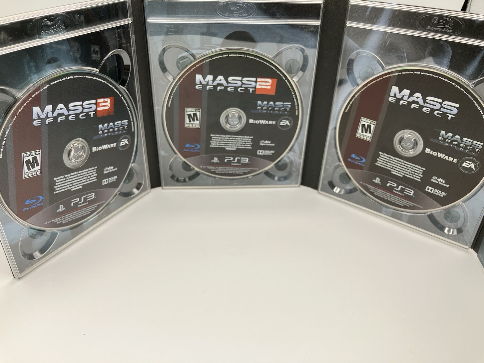 EA Mass Effect Trilogy Sony PS3. Manual Included, Perfect Discs, VG+ w/Sleeve