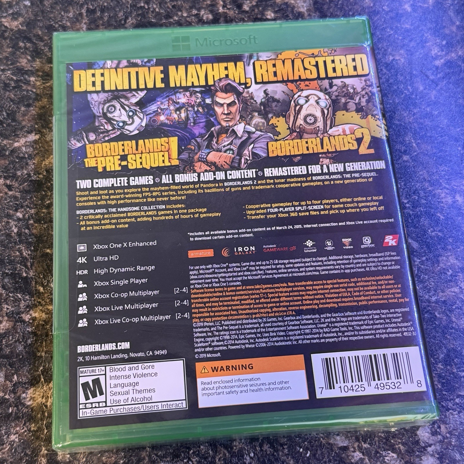 Borderlands: The Handsome Collection (Microsoft Xbox One, 2019) Factory Sealed