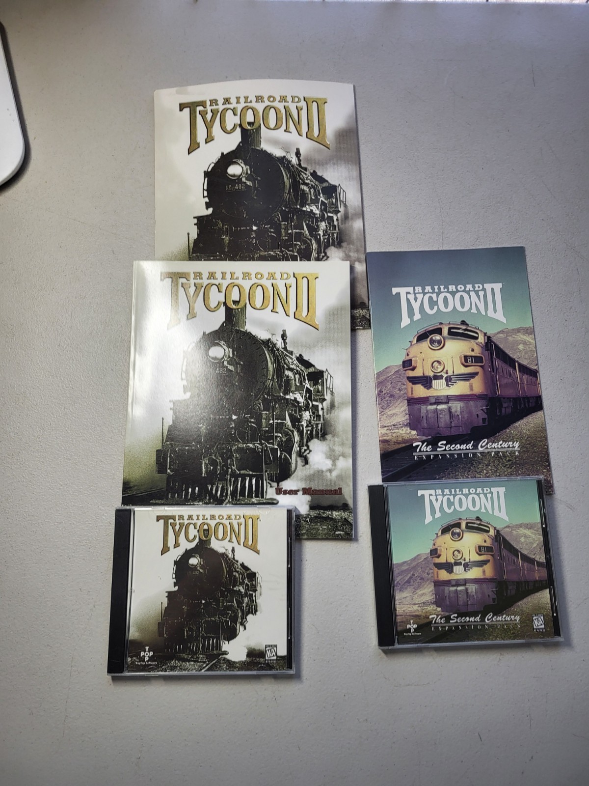 Railroad Tycoon 2 II Plus Second Century Add On Expansion W/ Manuals VG