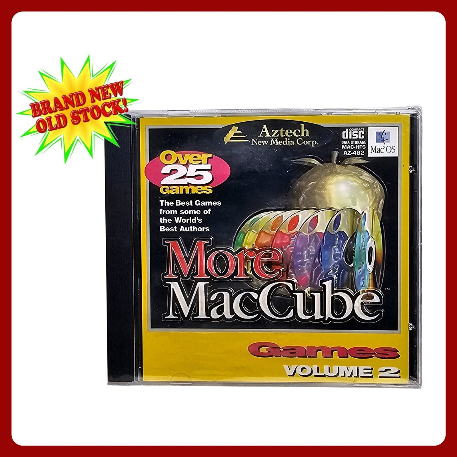 Aztech More MacCube Games Vol 2 Mac OS Vintage CD-ROM AZ-482 New Sealed VTG