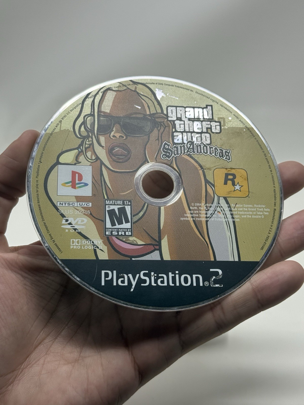 Grand Theft Auto GTA San Andreas PS2 PlayStation 2 Mint Disc Only Black Label