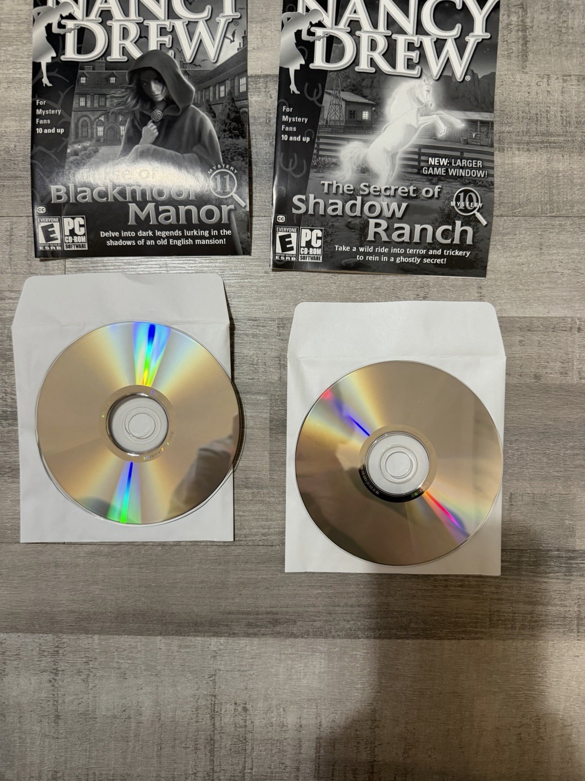 Nancy Drew Double Dare 3 & 4 PC Games Lot Tested Complete Shadow Ranch Blackmoor