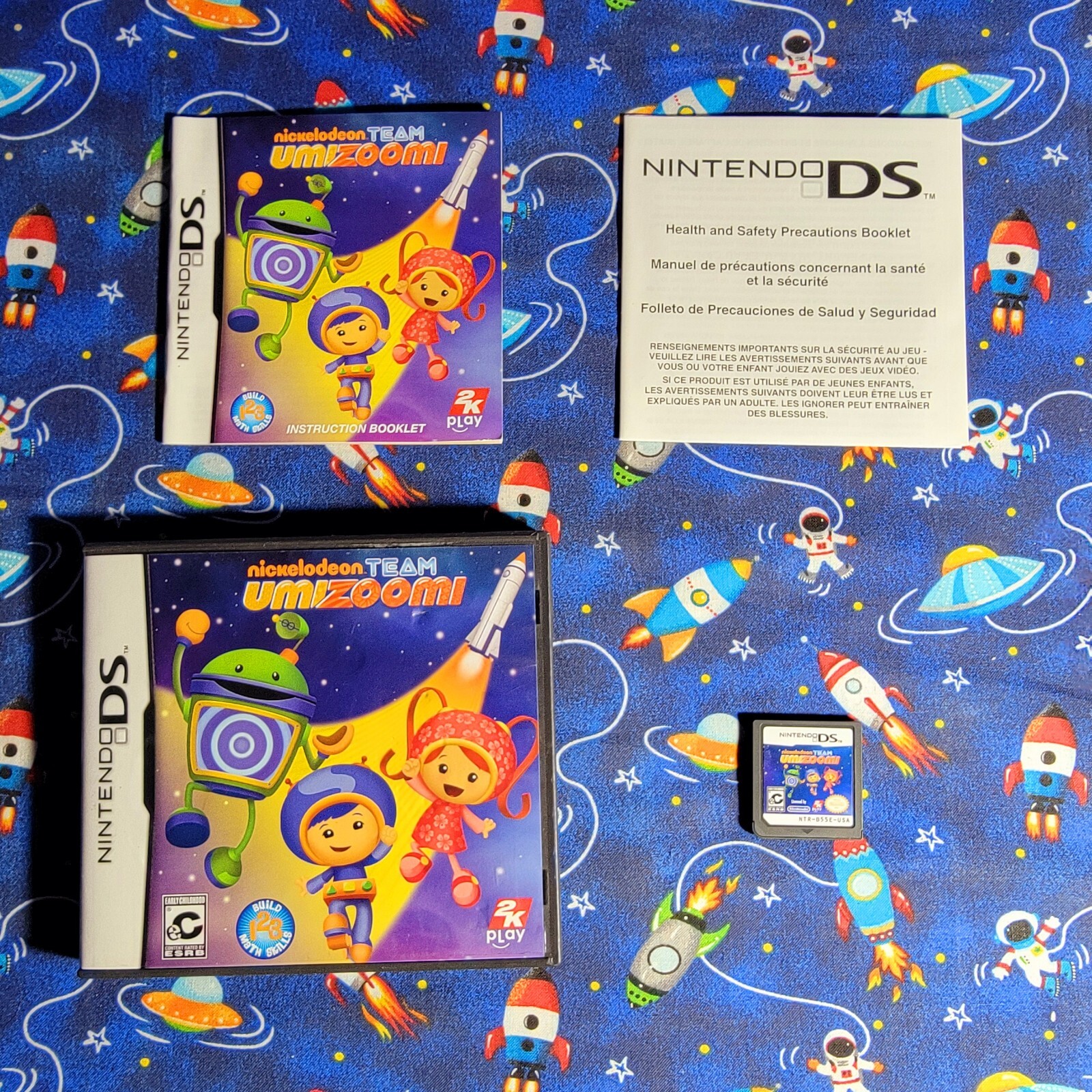 Team Umizoomi Kids Video Game Cartridge & Case Nick Jr Nickelodeon Nintendo DS