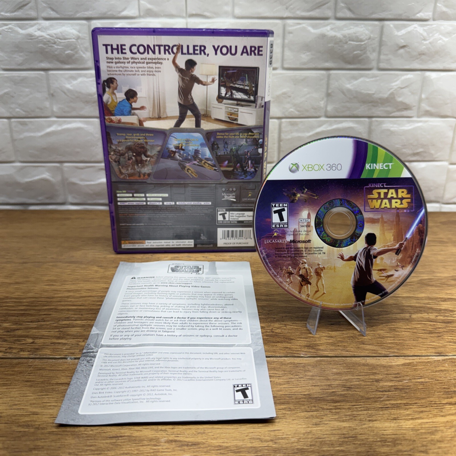 Kinect Star Wars (Microsoft Xbox 360, 2012) CIB Refurbished 1 Yr Warranty
