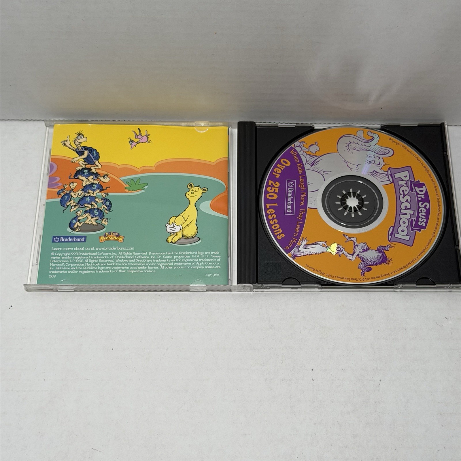 Dr. Seuss Preschool Learning System Ages 3-7 CD-Rom Vintage 1998