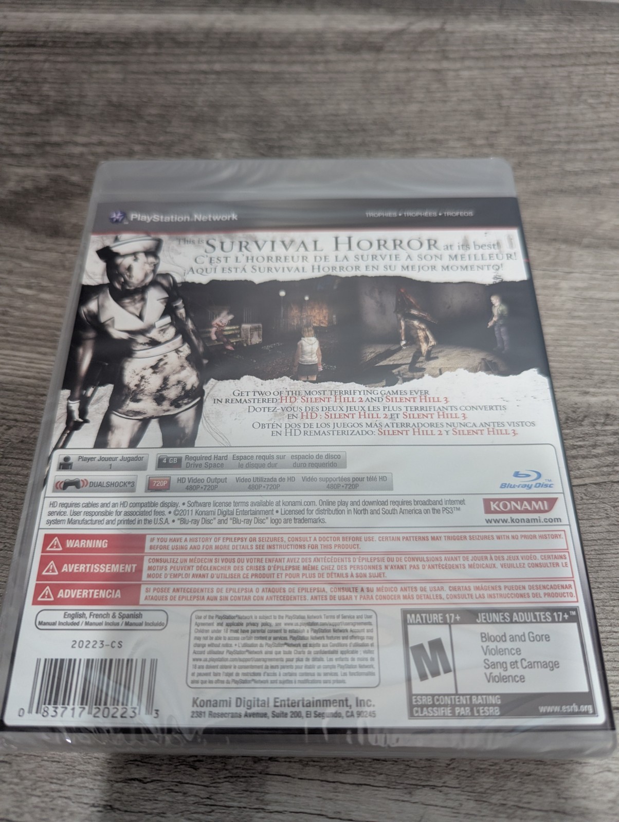 New Silent Hill HD Collection SH 2 3 Sony PlayStation 3 PS3, 2012) Horror Game