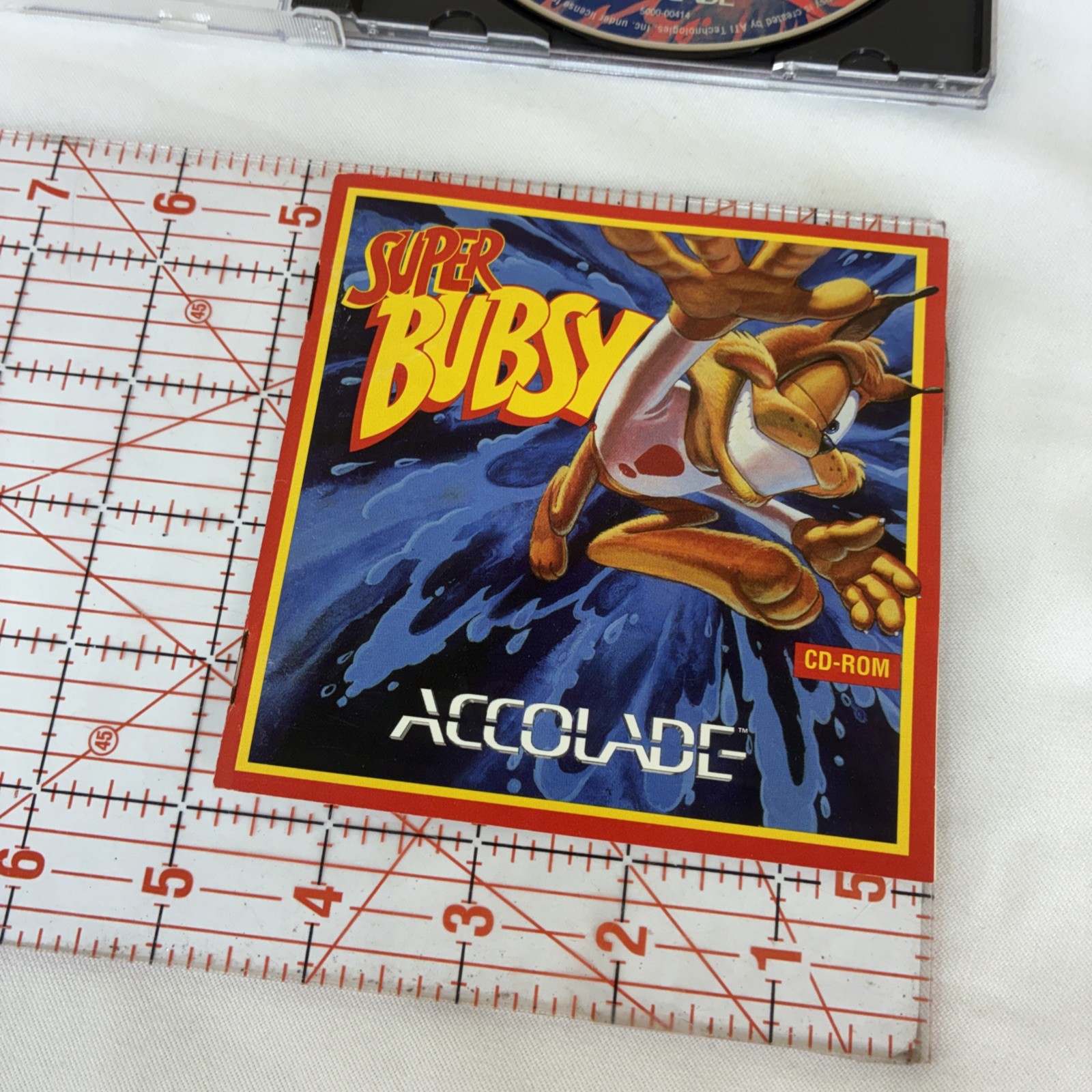 Super Bubsy Accolade PC CD Rom VG Rare Windows 95 With Booklet, Reads and loads