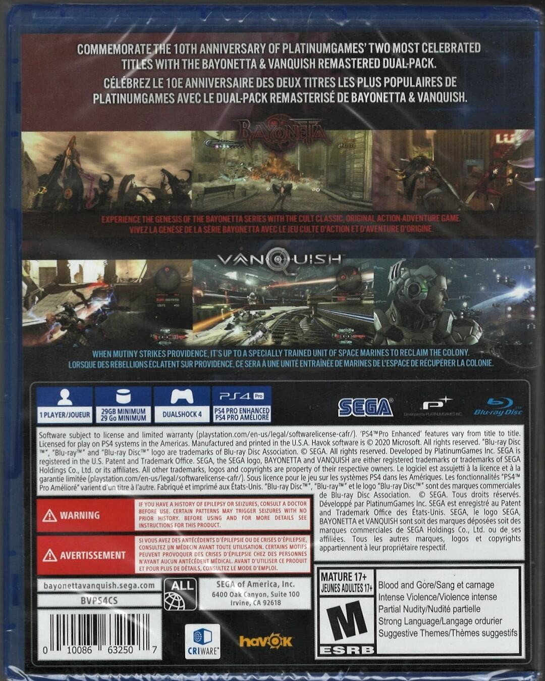 Bayonetta & Vanquish (Standard Edition) – PlayStation 4