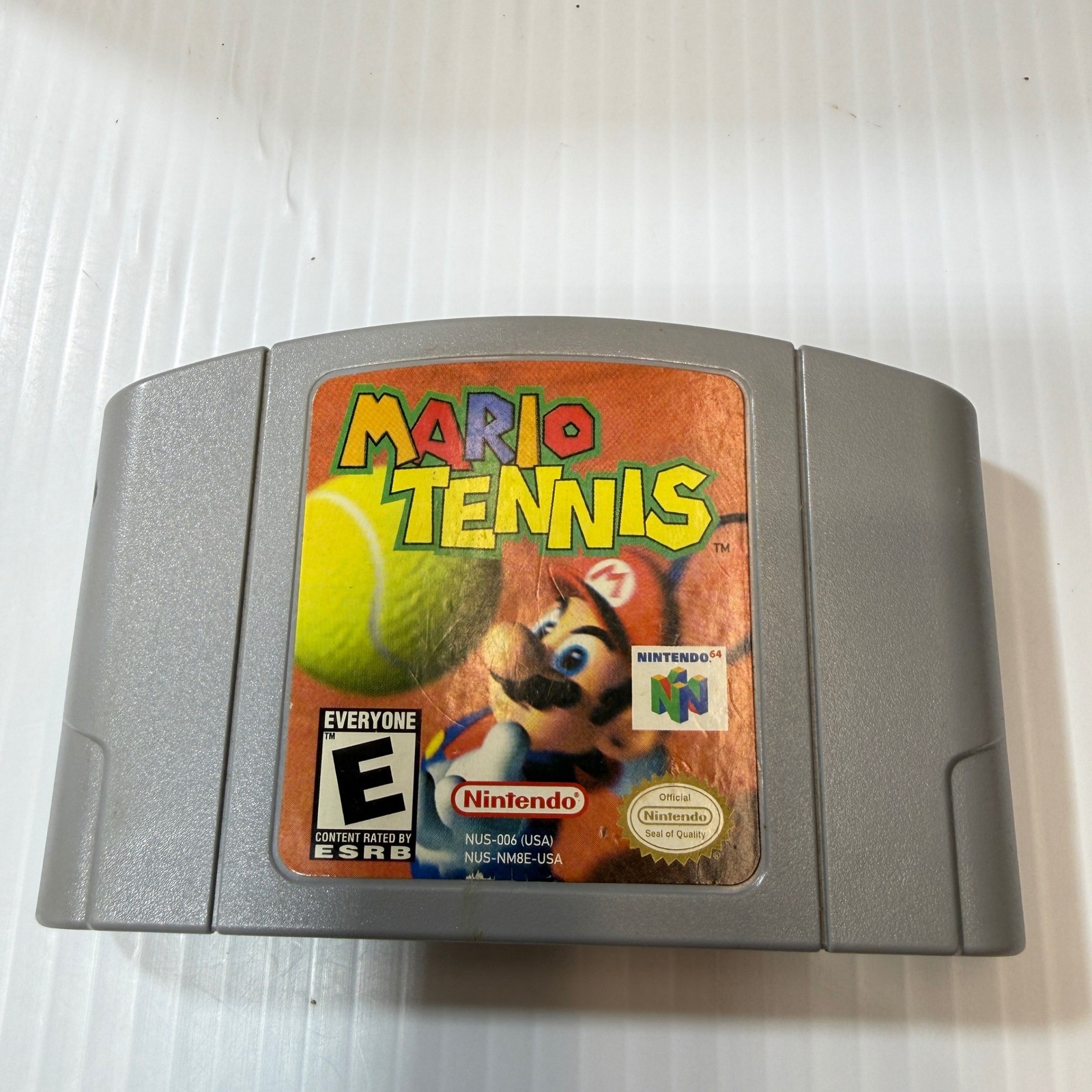 Nintendo Mario Tennis N64 Grey Good Authentic Tested Sports Game NUS-006