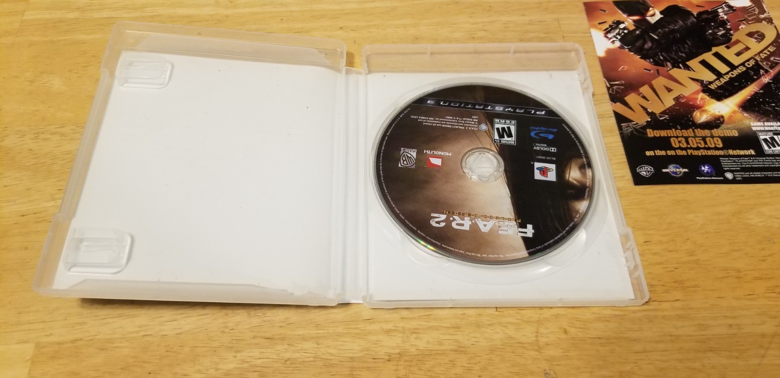 F.E.A.R. 2: Project Origin PS3 (Sony PlayStation 3, 2009) CIB Complete w/ Manual