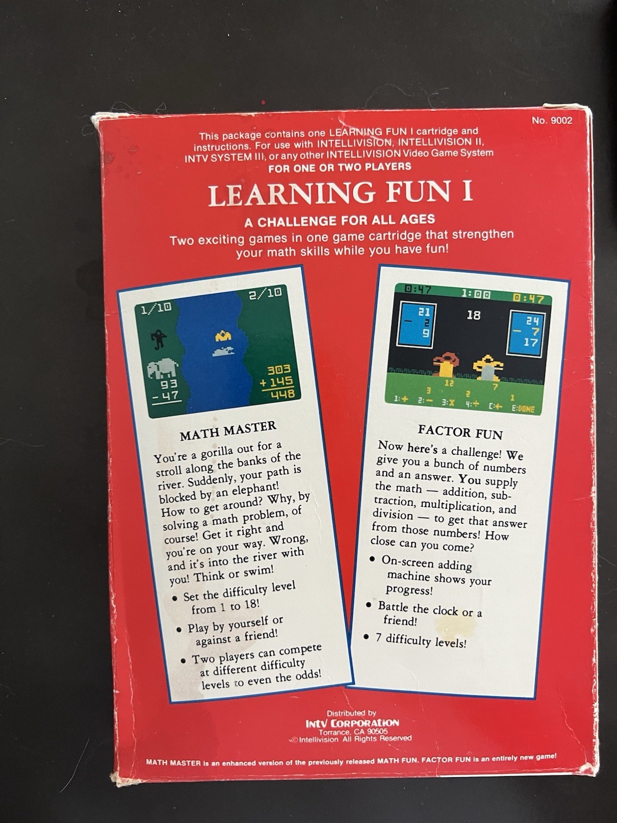 Intellivision INTV Learning Fun I (CIB); Excellent Condition VERY RARE!