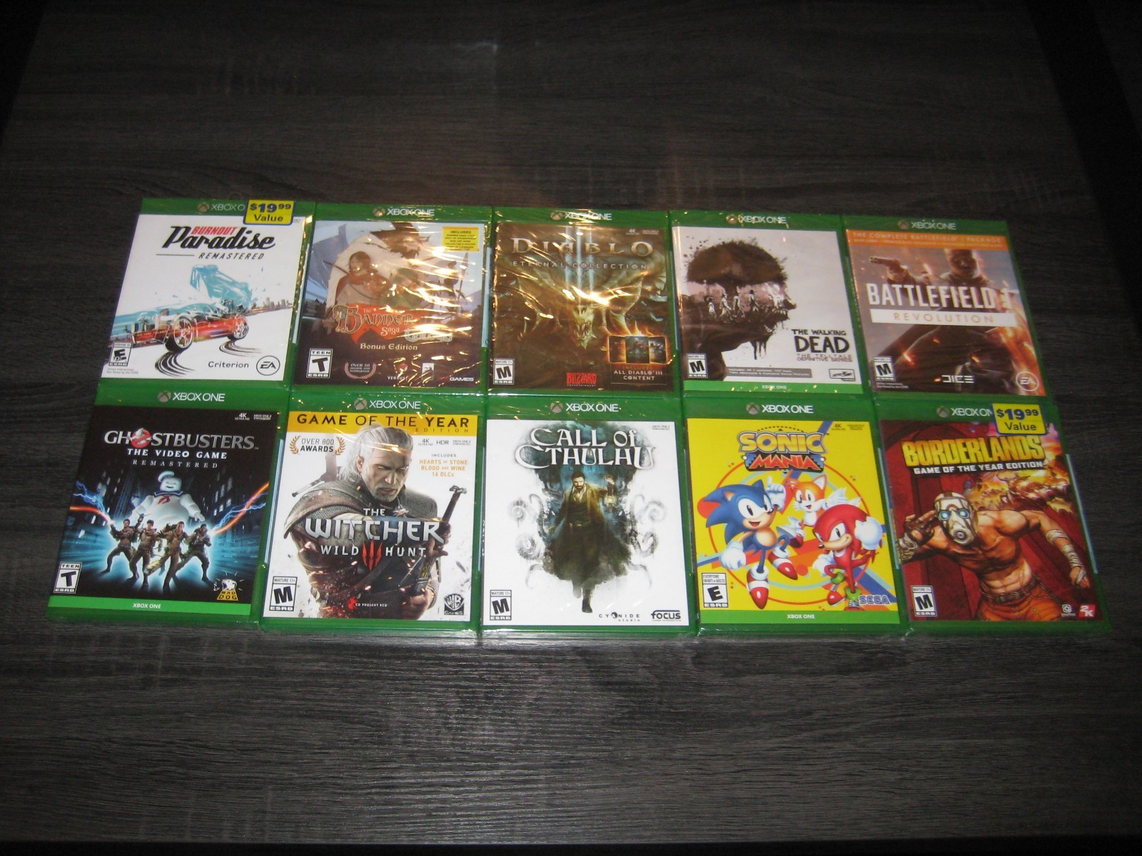 XBOX ONE LOT #2 10 NEW SEALED GAMES (DIABLO 3, WITCHER 3, BORDERLANDS & MORE)