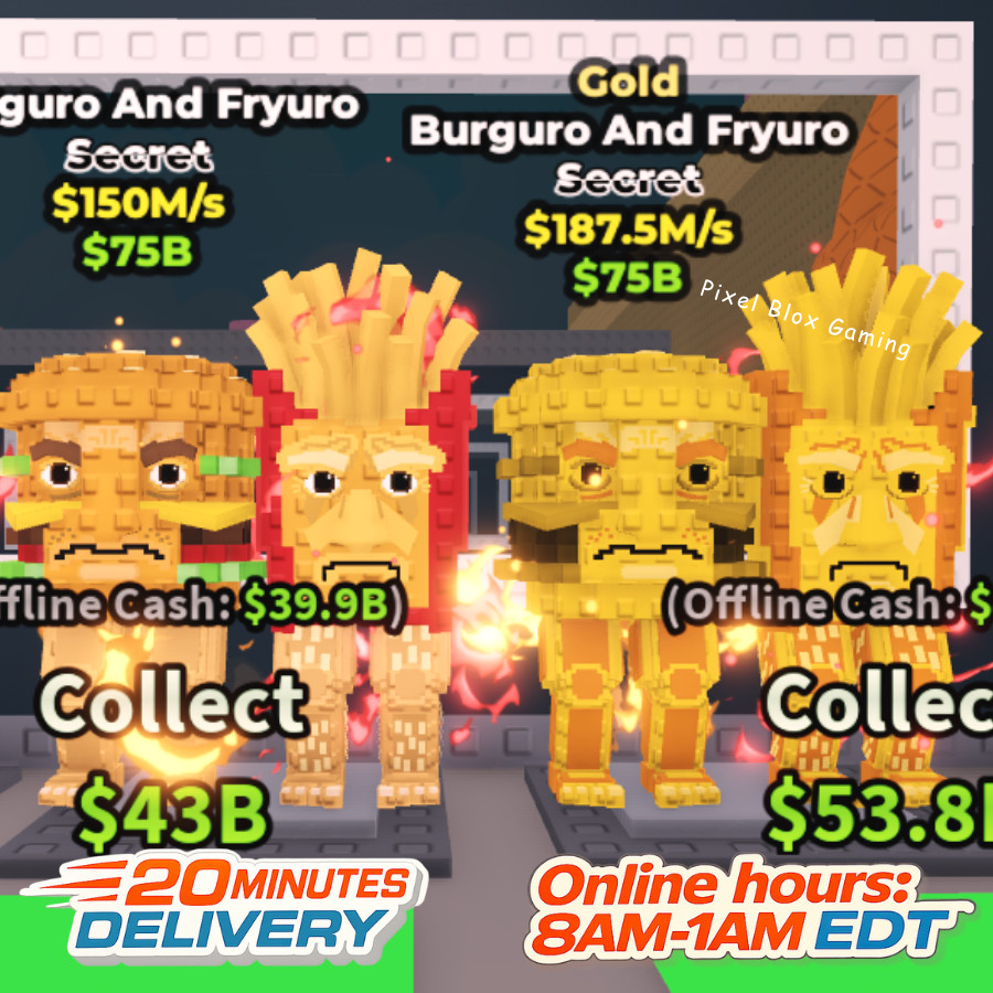 STEAL A BRAINROT 🧠1 Random Burguro And Fryuro 150M/s+🧠Cheap+Fast Delivery🚀