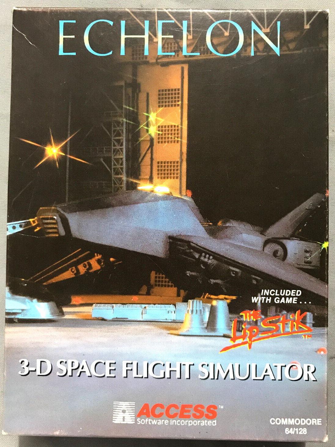 Echelon- 3D Space Flight Simulation Game C64 W/Feelies 1987 used/tested Access