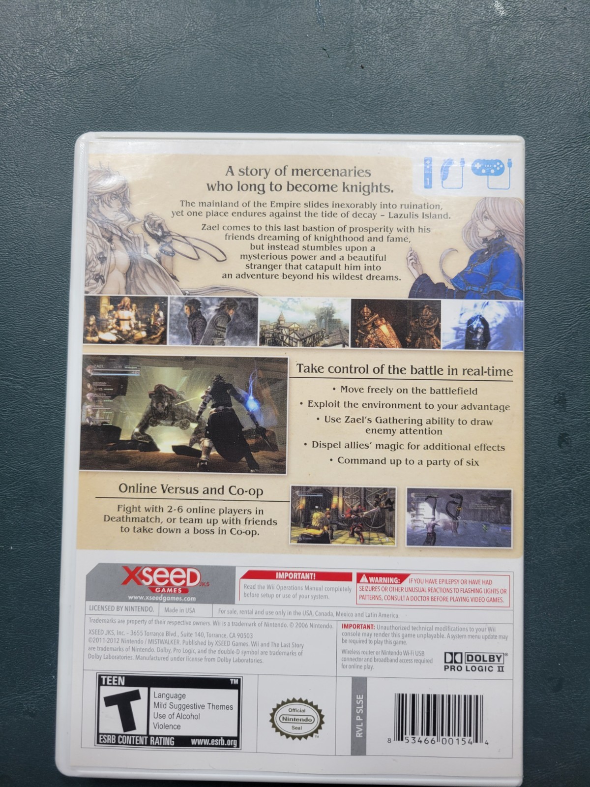 The Last Story (Nintendo Wii, 2012) – CIB – Tested / Working