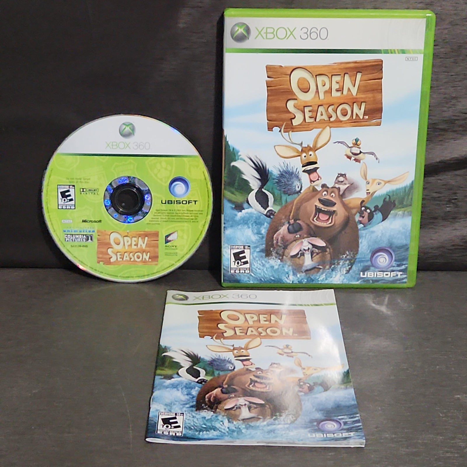 Open Season Xbox 360 Video Game Complete CIB Ubisoft E10+ Family Kids