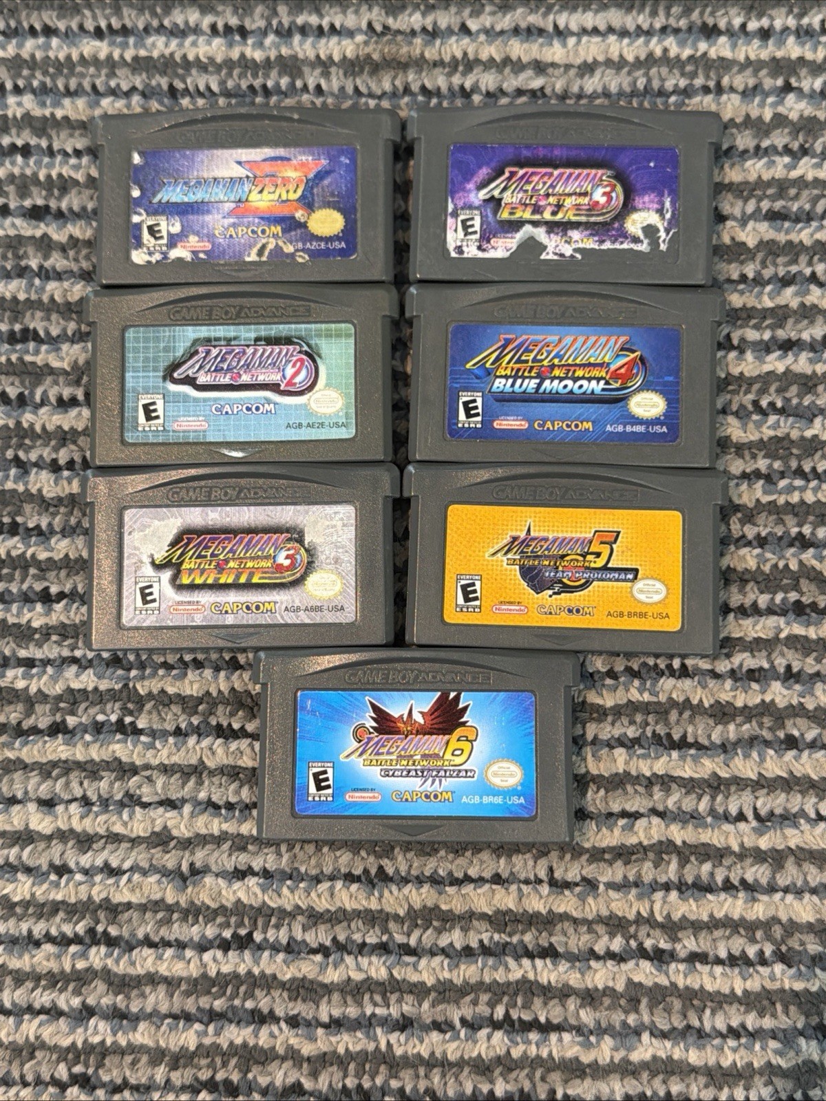 Mega Man GBA Nintendo Gameboy Advance Lot of 7 Carts Battle Network 0,2,3,4,5&6