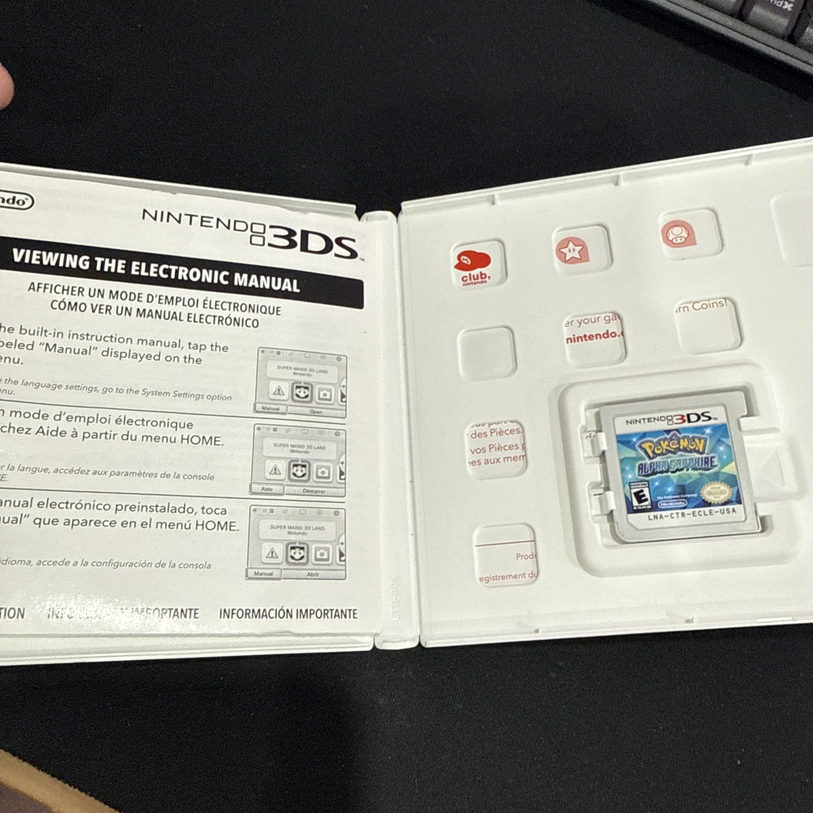 Pokemon: Alpha Sapphire (Nintendo 3DS, 2014) Case, Manual, and Game