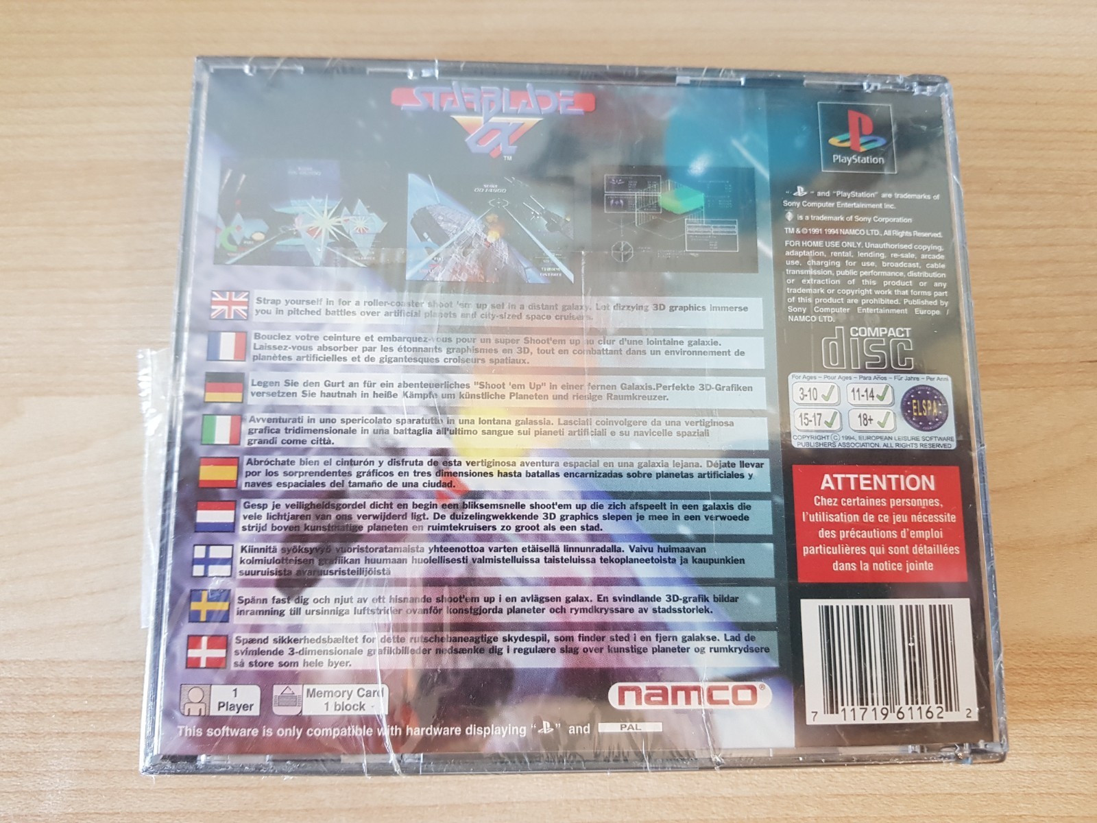 Starblade Alpha PSONE PAL Spain Sealed Spanish PlayStation