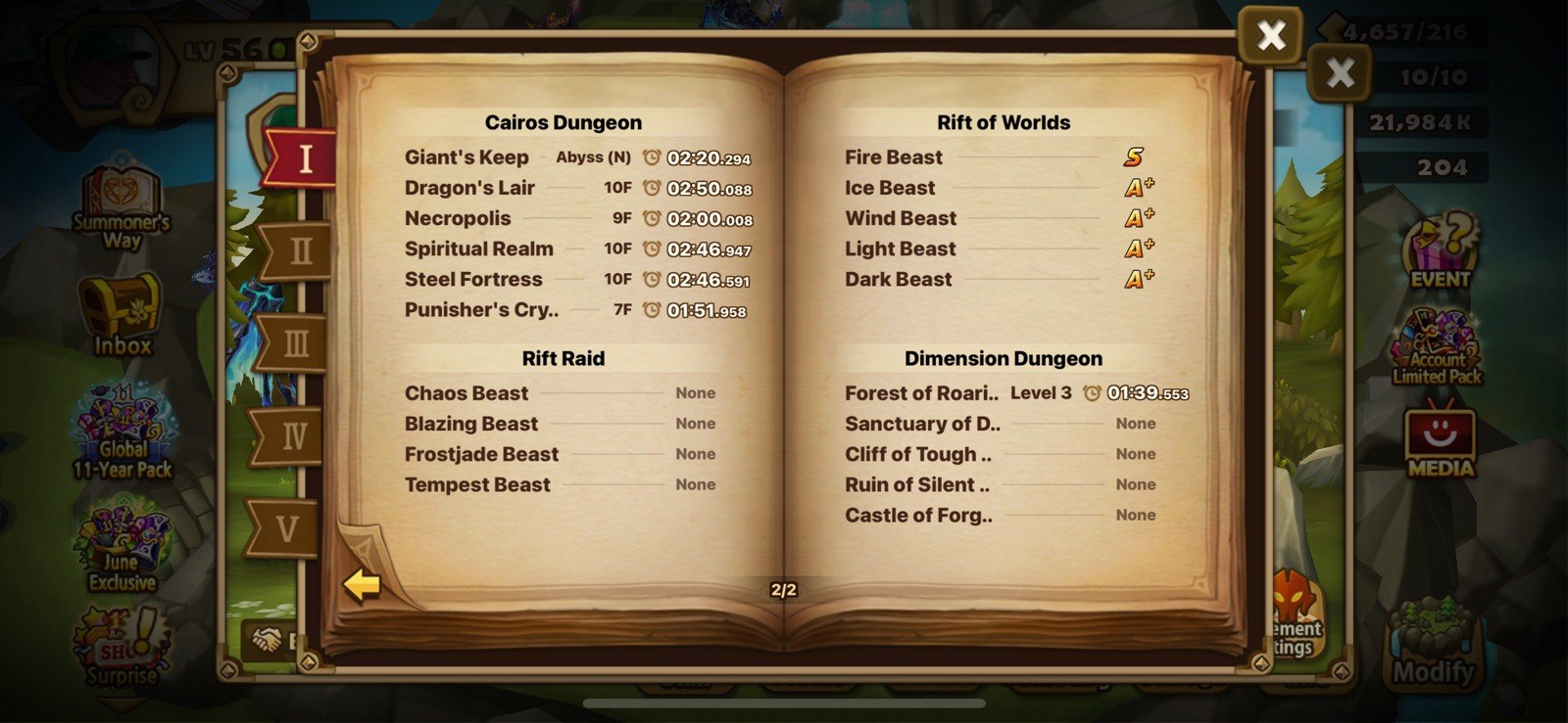 Summoners War LD Global Daniel + Dyeus!