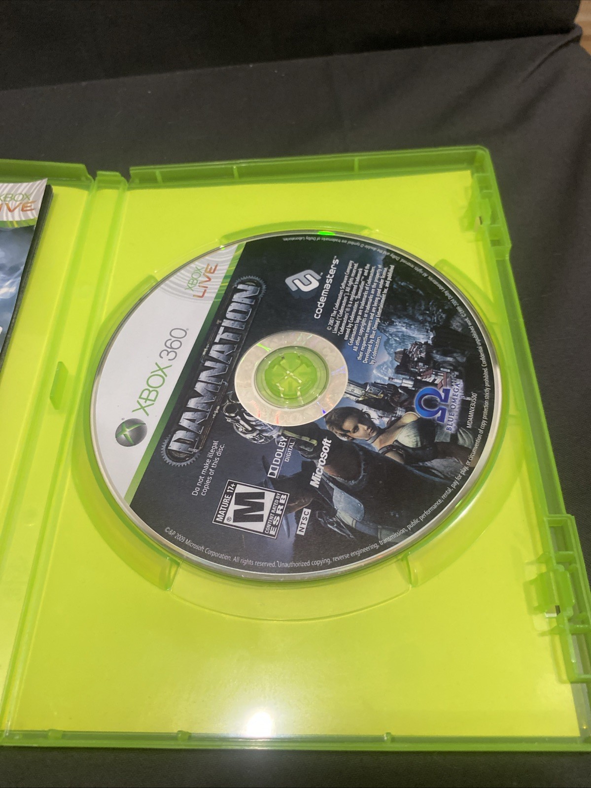 Damnation – Microsoft Xbox 360 Includes Manual Tested And Works – Clean Game