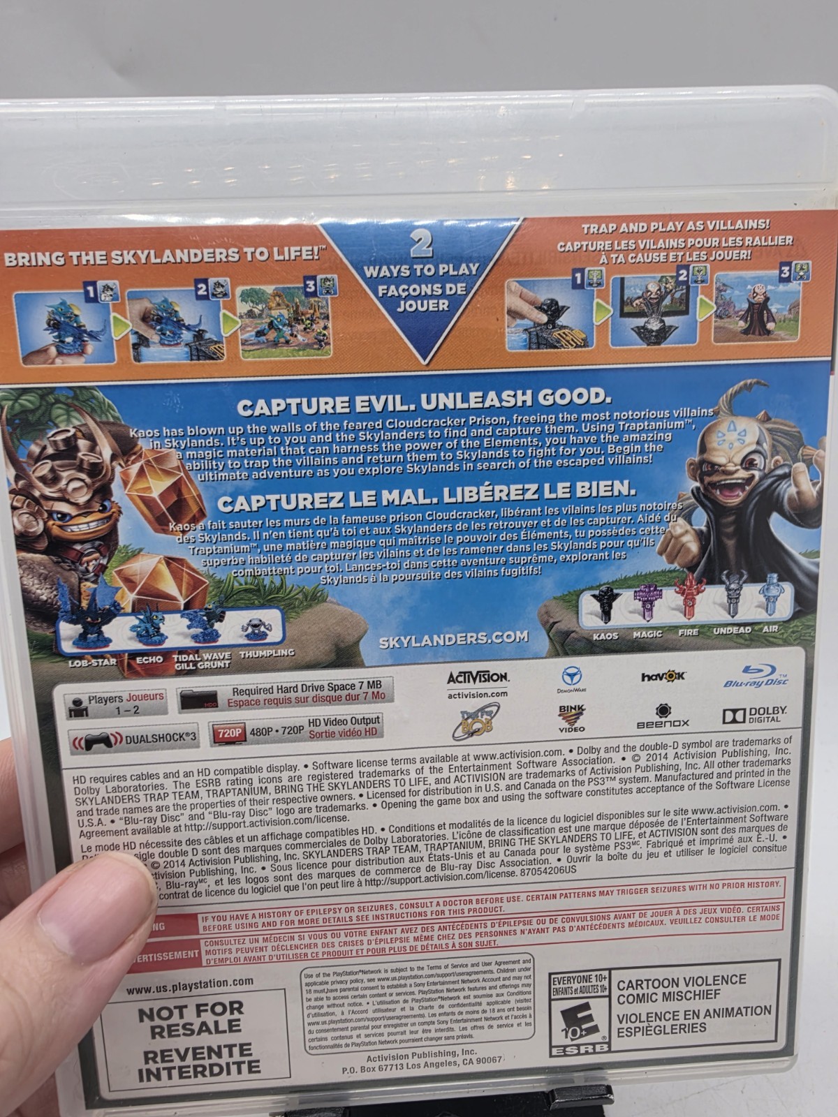 Skylanders Trap Team Playstation 3 Tested & Working Game And Case Mint