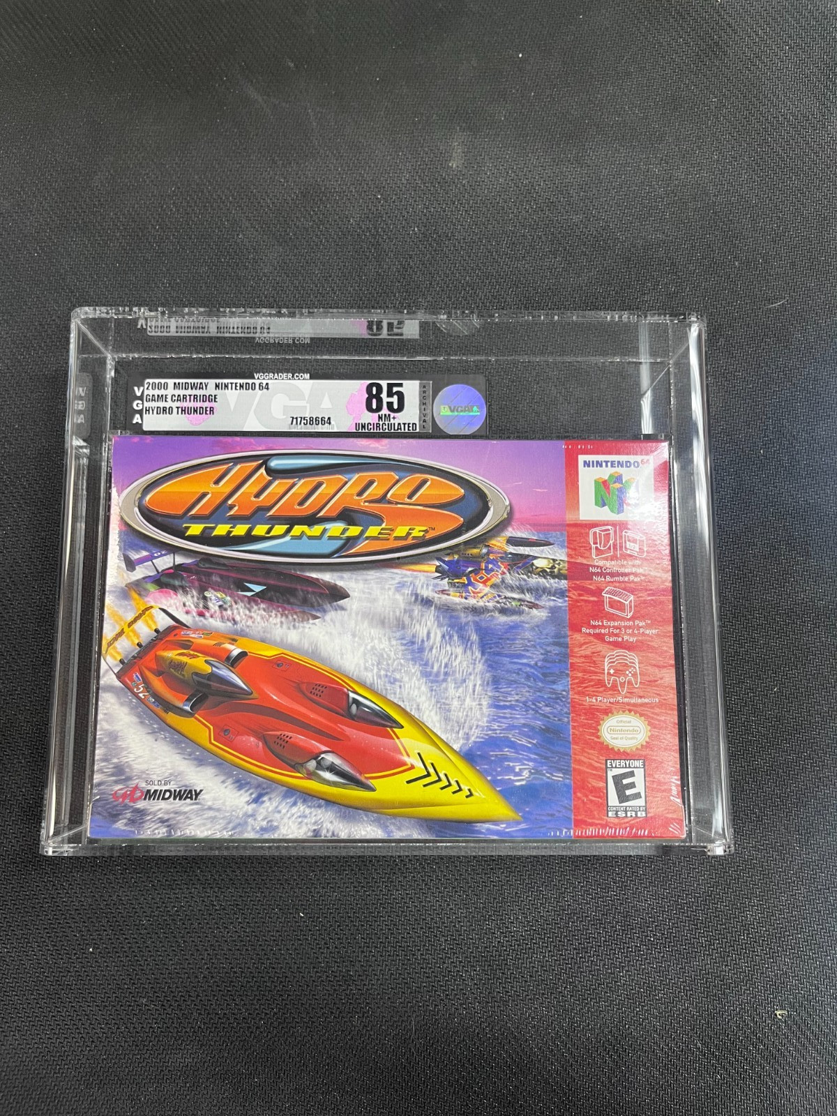 Hydro Thunder Uncirculated VGA 85 Nintendo 64 N64 Brand New Factory Sealed