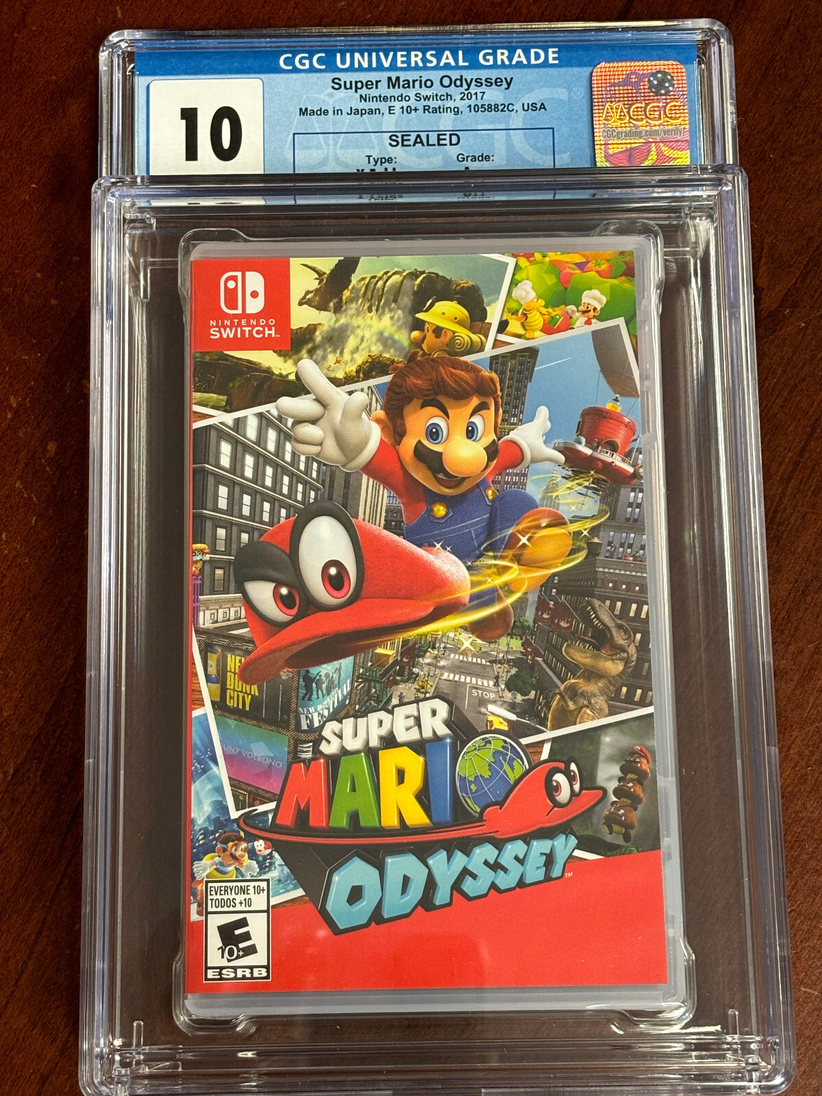 NEW Encased 2017 Switch Super Mario ODYSSEY CGC VGA Graded 10 Y-Fold Seal A++
