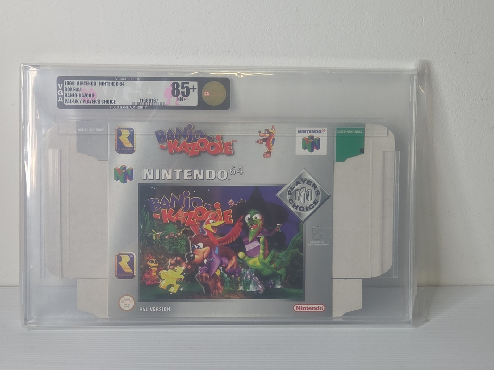VGA GRADED 85+ NM+ GOLD Banjo Kazooie Nintendo 64 PAL UK FLAT BOX N64 – UNFOLDED
