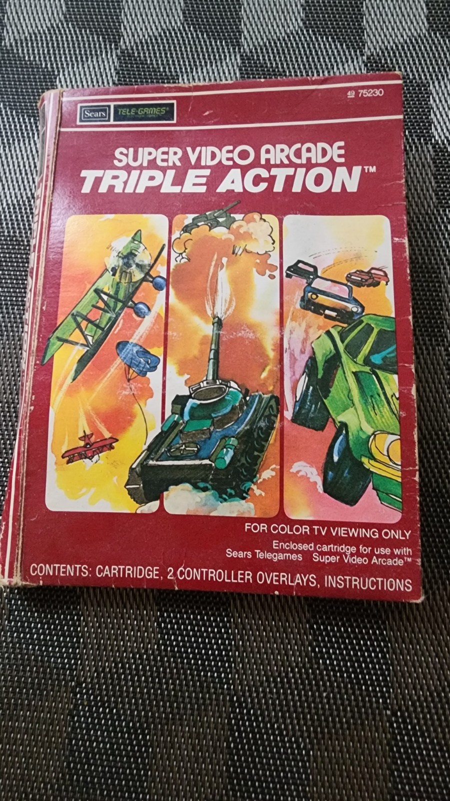Intellivision 80’s Mattel Game Triple Action Triple Action Arcade Complete
