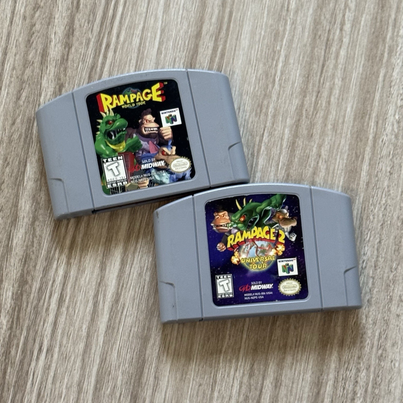Rampage: World Tour and Rampage: Universal Tour – Nintendo 64 N64 Lot – Tested!