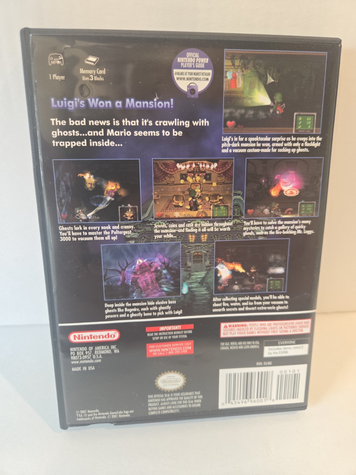 Luigi’s Mansion Nintendo GameCube Complete CIB Black Label