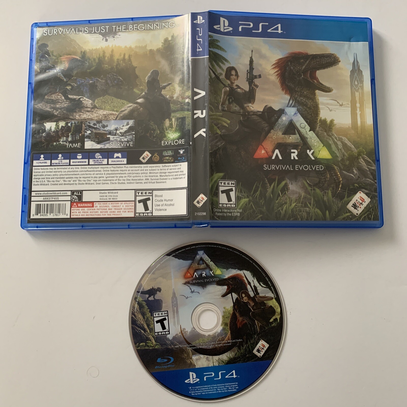 Studio Wildcard Ark: Survival Evolved (Sony PlayStation 4, 2017) Tested PS4