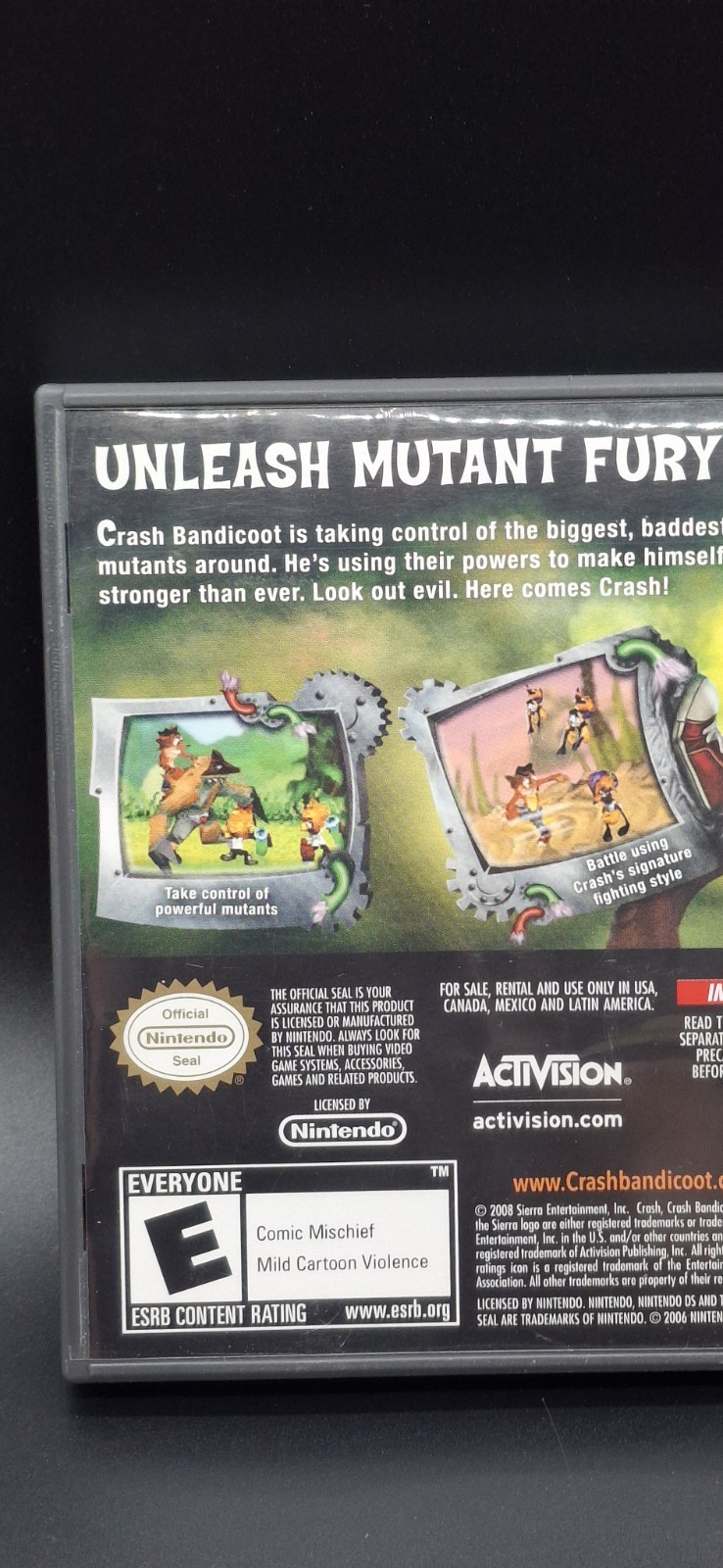 CIB Crash Mind Over Mutant Nintendo DS Complete With Manual