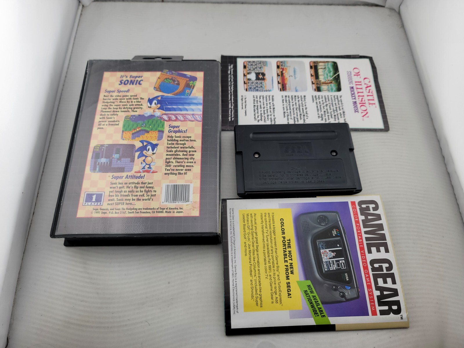 Sonic the Hedgehog Original Release Sega Genesis Complete In Box CIB Great Shape