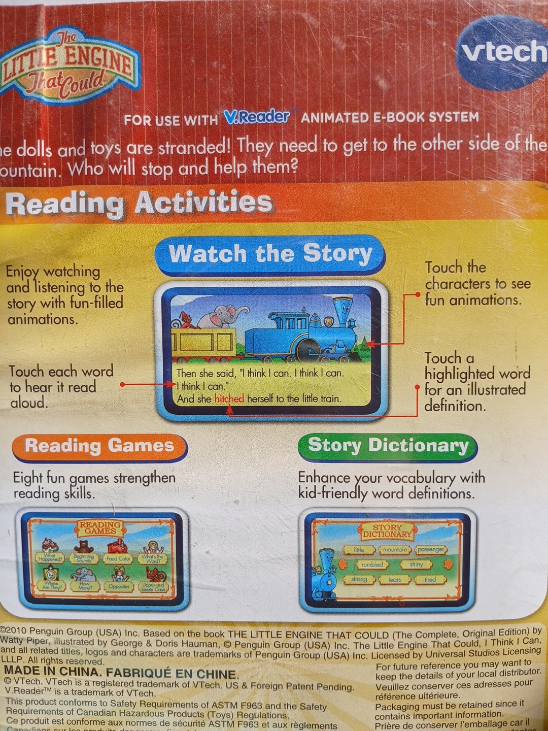 V.tech E-book System: Little Engine That Could 3-5 years Colors Learning