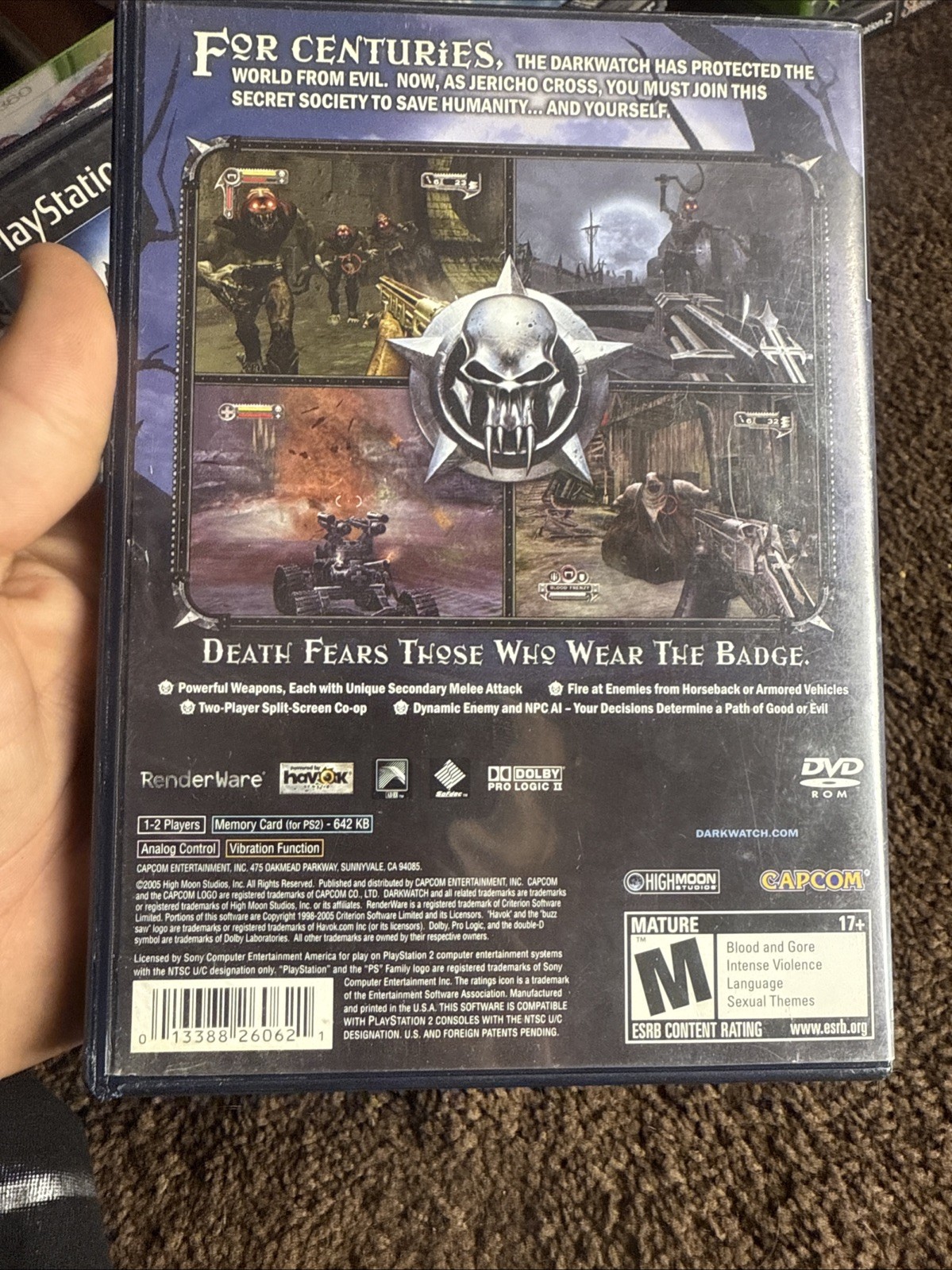 Darkwatch PS2 PlayStation 2 Complete CIB With Manual And Mint Condition Disc!