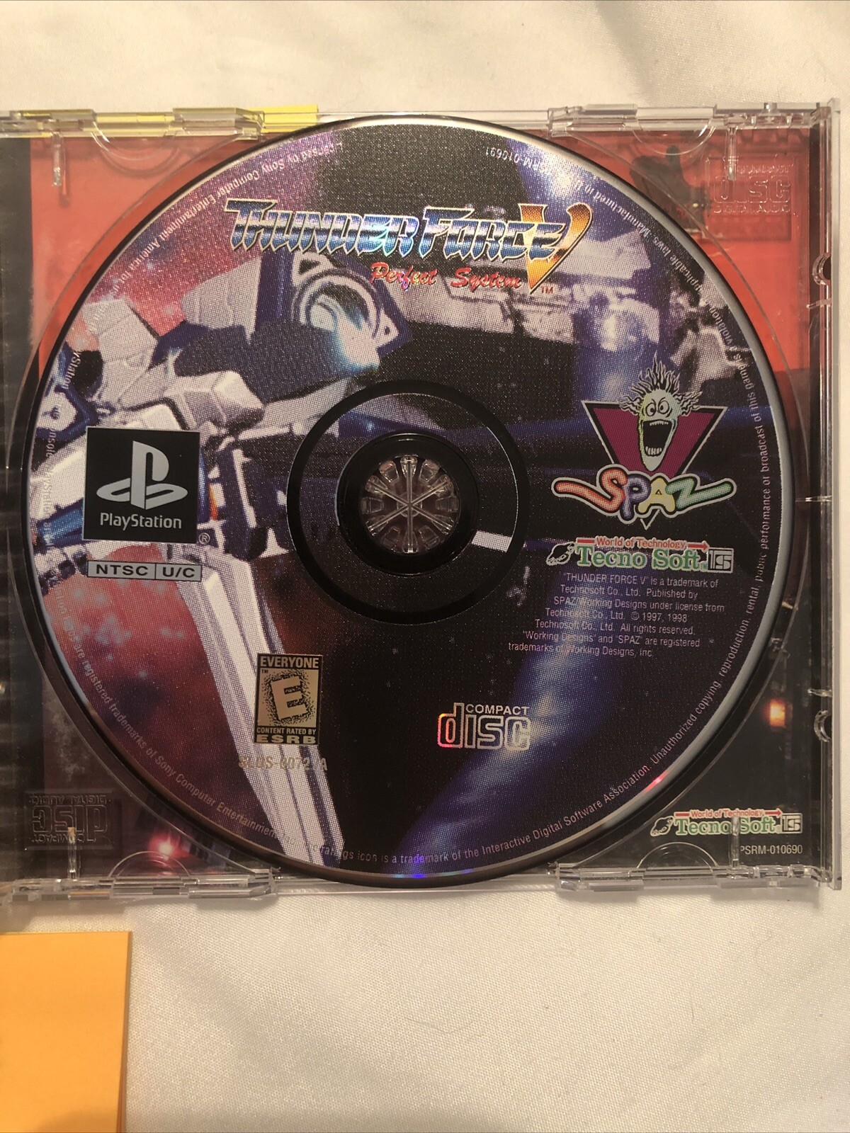 Thunder Force V: Perfect System (Sony PlayStation 1 Game, 1998) AA26